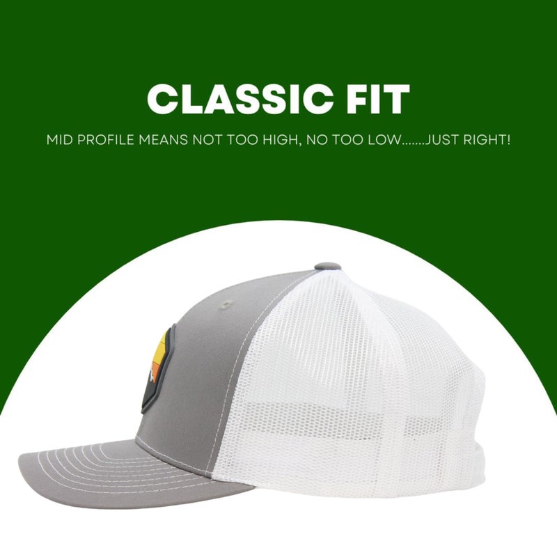 LINDO Trucker Hat - Mountain Sky (Graphite/White) - Image 2